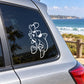 White dolphin decal with bubbling hearts for car windows and doors