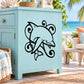 Dolphin swirl decal with black outline, featuring curled wave accents
