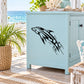 Black dolphin splash graphic vinyl decal for cabinet or furniture doors