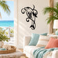 Dolphin decal featuring a black dolphin silhouette wall sticker