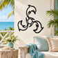 Black spinning dolphin wall decal with motion lines