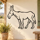 Donkey outline decal in black line art