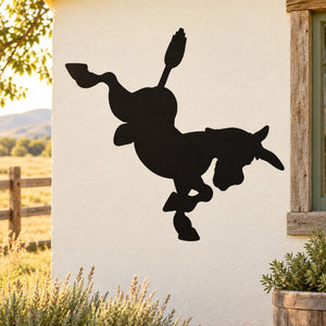 Black cartoon donkey silhouette wall decal