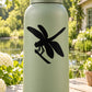 Black dragonfly on stem vinyl decal