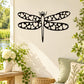 Heart cut-out dragonfly wings decal with black hearts outline