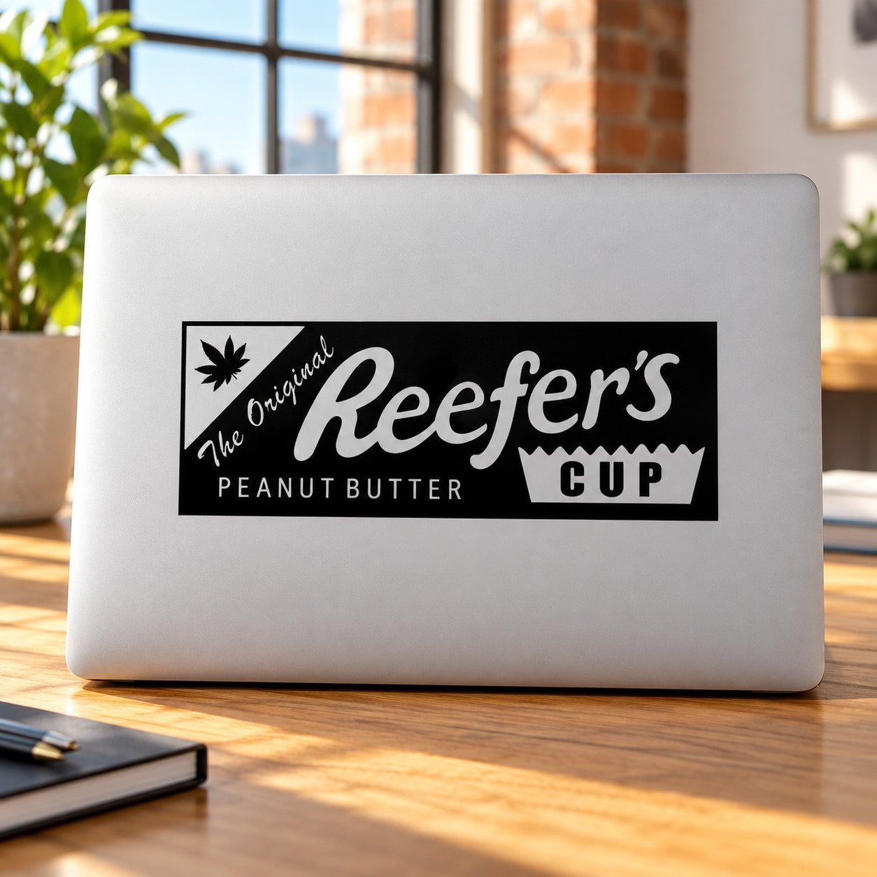 Reffer's Cup candy decal sticker logo with 'Original' and 'PEANUT BUTTER' badge