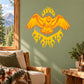 Fire eagle wall sticker with yellow/orange flames, wings, and tribal flame border