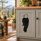 Eagle perched decal with black bird silhouette design on a light panel