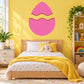 Pink Easter egg wavy crack printed die-cut wall decal