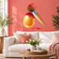 Printed Easter egg with paint brush die-cut decal, orange and red accents