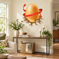 Easter egg nest sticker: orange egg with red ring on brown twig nest