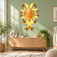 Easter egg wall decal with gold ribbon bow, die-cut decorative sticker