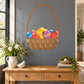 Easter egg basket printed die-cut decal with colorful patterned eggs