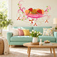 Blossom Easter Basket Printed Die Cut Decal — illustrative vinyl decal application mockup. Surrounding objects are not included.
