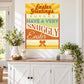 Rectangular Easter Greetings sticker with bold text: Have a Very Snuggly Easter