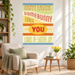 Easter rectangle sticker with colorful text: Happy Easter, Some Bunny Loves You.
