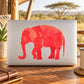 Red geometric origami elephant sticker