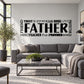 FATHER word collage wall decal with surrounding motivational words