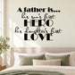 Wall decal quote: “A father is… his son’s first HERO, his daughter’s first LOVE”