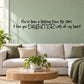 Wall decal quote for daughter, black lettering on light background