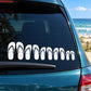 White flip-flop sandals decal sheet for car window, set of multiple silhouettes