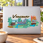 Vancouver Sticker — illustrative vinyl decal application mockup. Surrounding objects are not included.