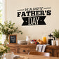 Happy Father's Day wall decal in bold black lettering