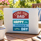 Vinyl typography wall decal reading “I LOVE YOU DAD” and “HAPPY FATHER’S DAY”