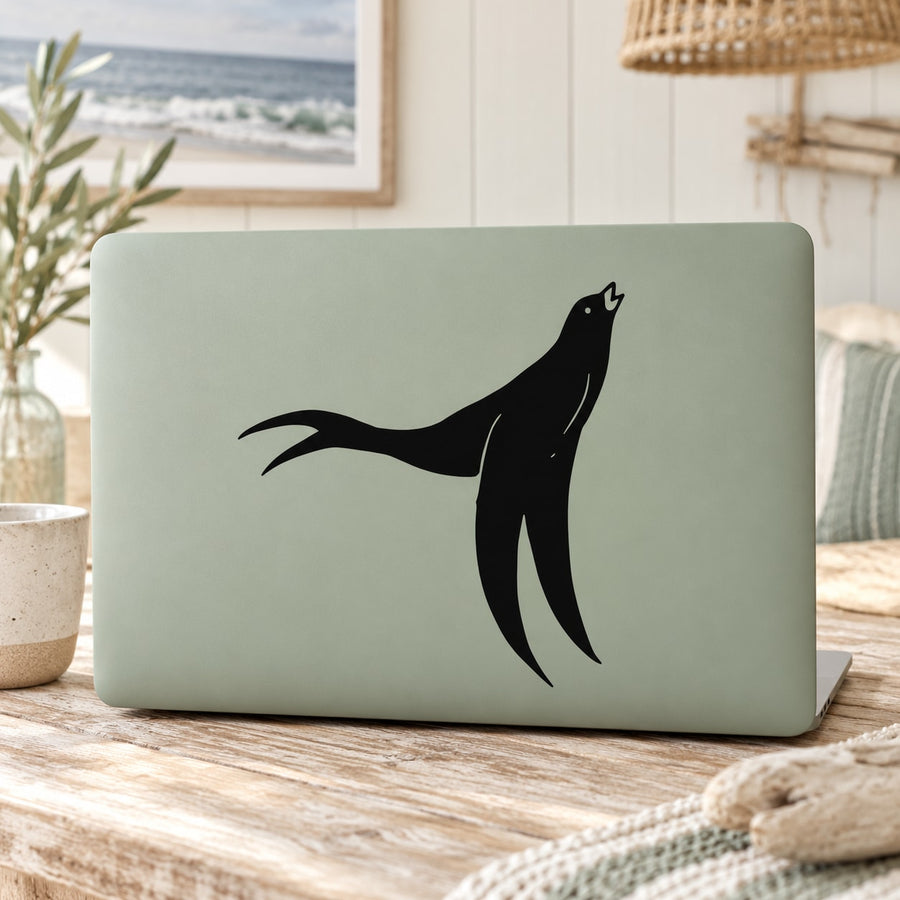 Black flying bird winged decal silhouette