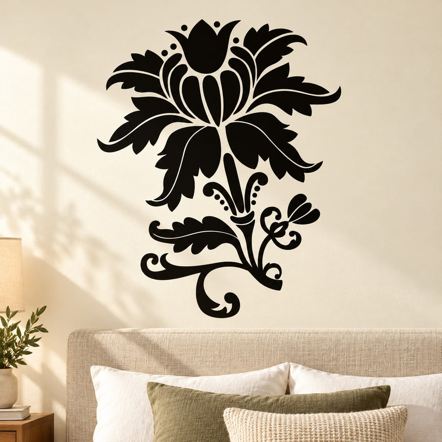 Detailed Flower Decals — illustrative vinyl decal application mockup. Surrounding objects are not included.