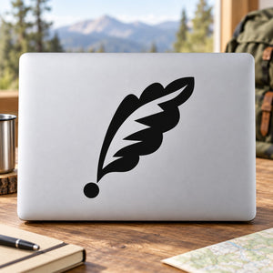 Black flower-style vinyl window decal sticker with petal leaf graphic