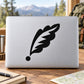 Black flower-style vinyl window decal sticker with petal leaf graphic