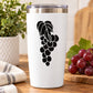 Flower wall vinyl decal with bold black grape cluster graphic