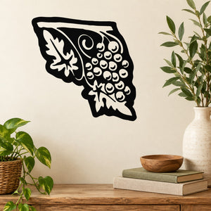 Black floral cat vinyl wall decal
