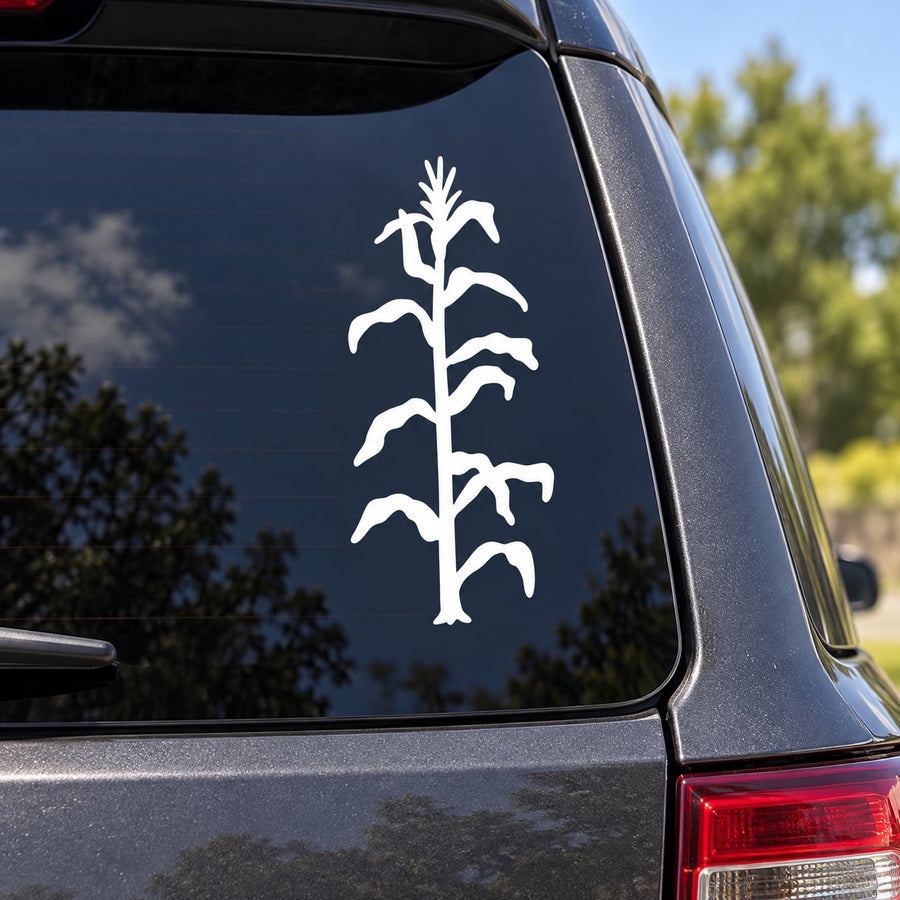 Cornstalk Wall Decal - Vinyl Decal - Car Decal - NS001 — illustrative vinyl decal application mockup. Surrounding objects are not included.