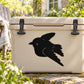 Black hovering fowl bird silhouette decal