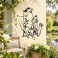 Frog on Vacation decal with sitting black frog holding a drink