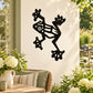 Black stylized marsh frog silhouette wall decal