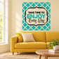 Turquoise geometric wall decal: "TAKE TIME TO ENJOY Every Day"