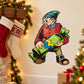 Green elf cartoon candy sticker decoration