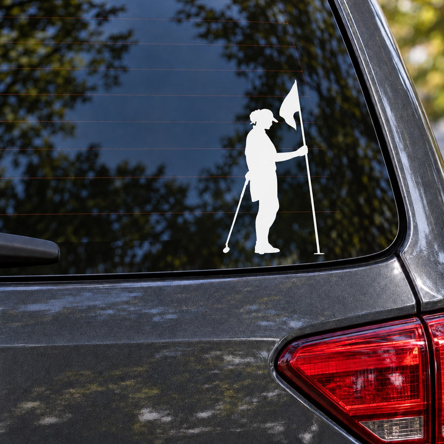 Golf Wall Decal - Vinyl Decal - Car Decal - 009 — illustrative vinyl decal application mockup. Surrounding objects are not included.