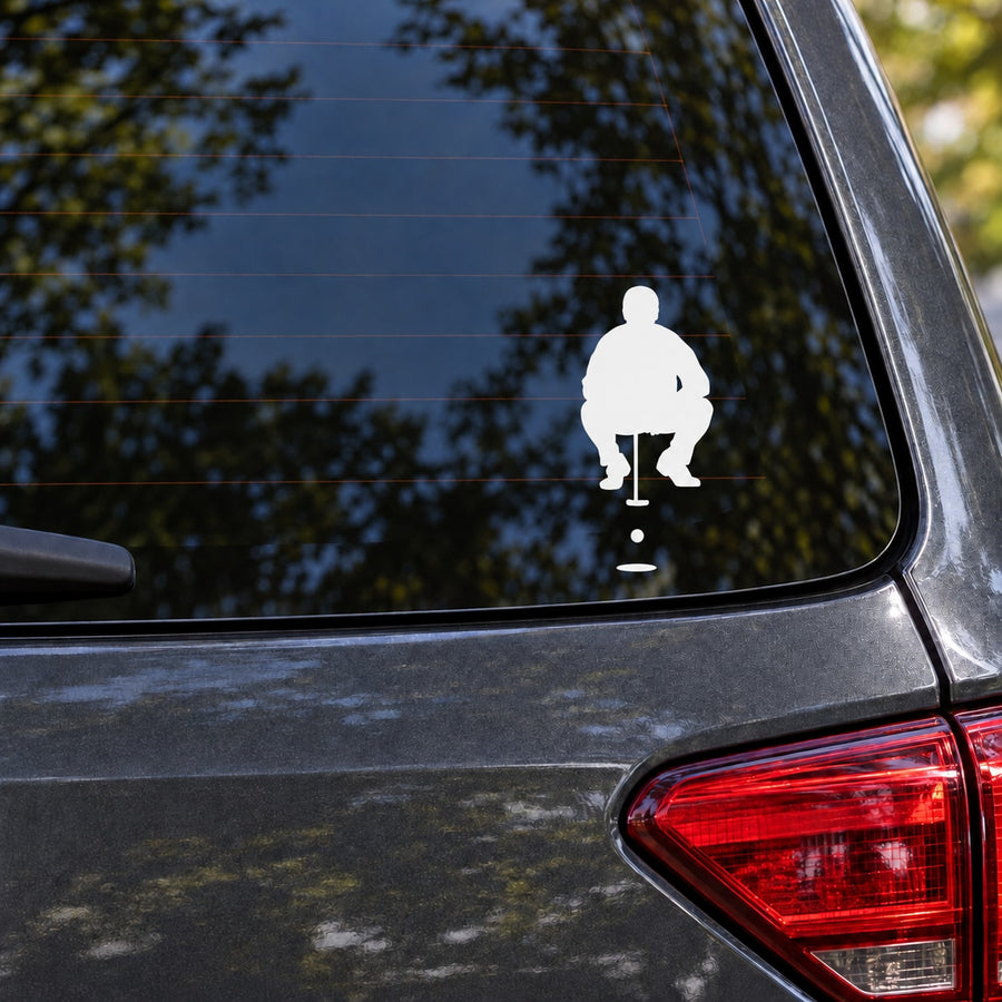 Golf Wall Decal - Vinyl Decal - Car Decal - 012 — illustrative vinyl decal application mockup. Surrounding objects are not included.