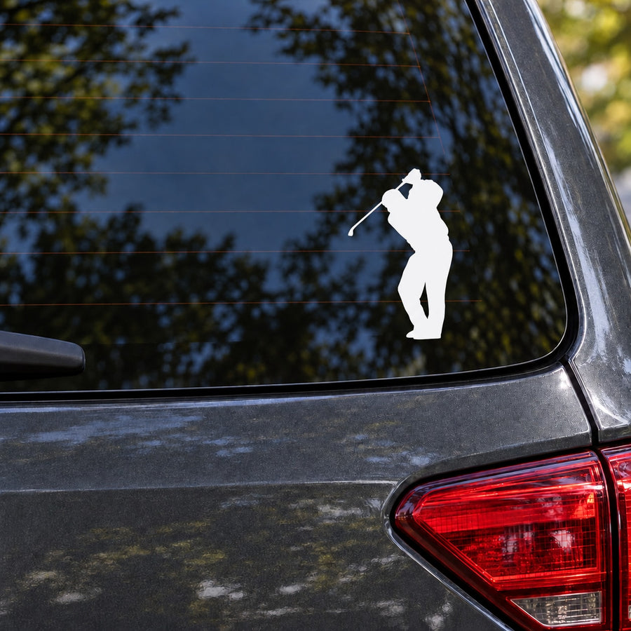 Golf Wall Decal - Vinyl Decal - Car Decal - 014 — illustrative vinyl decal application mockup. Surrounding objects are not included.