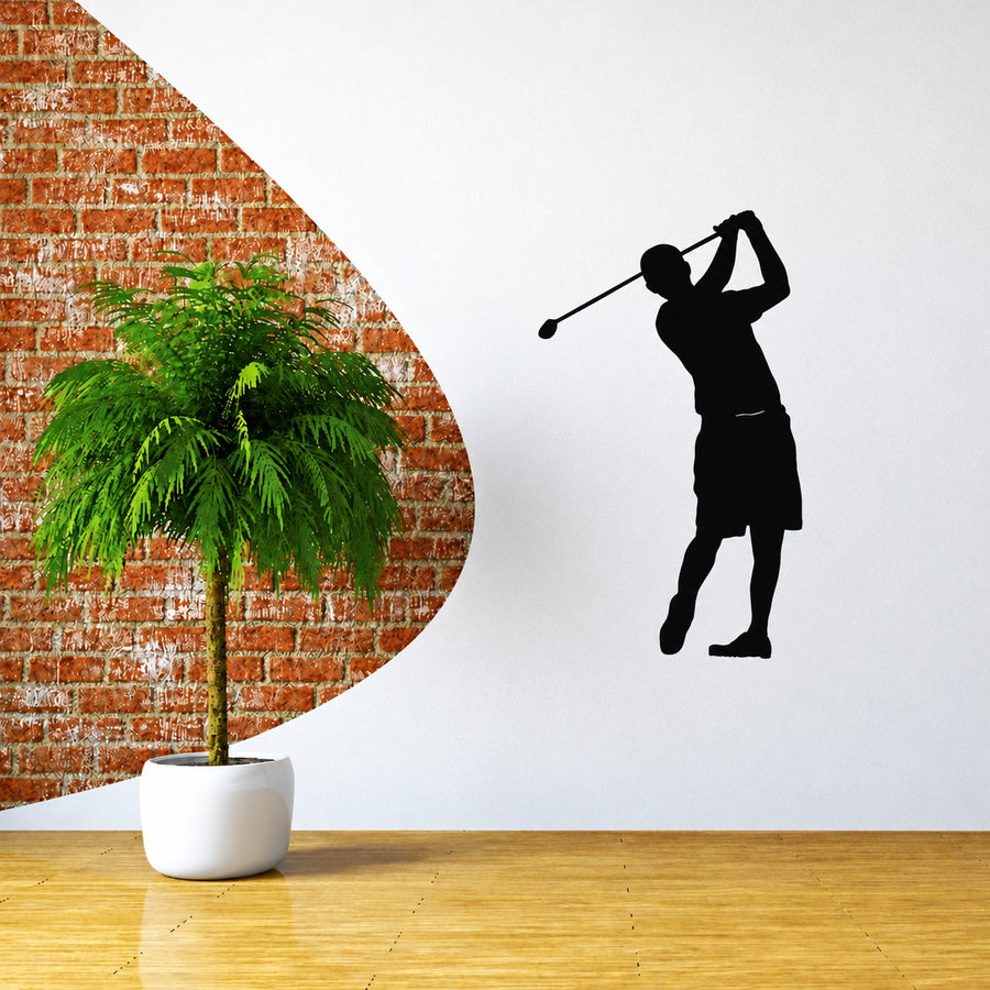 Golf Wall Decal - Vinyl Decal - Car Decal - 019 — illustrative vinyl decal application mockup. Surrounding objects are not included.