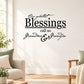 Wall decal with script quote: “Our greatest Blessings call us Grandma & Grandpa”