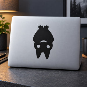 Cute bat hanging decal with black silhouette