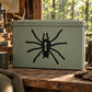 Black widow spider spread decal, large black silhouette with legs outstretched