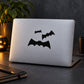 Three-piece bat decal set with three black bat silhouettes on a light surface
