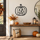 Jack-o-lantern outline wall decal with black pumpkin face