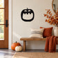 Black jack-o-lantern face wall decal with gaping mouth